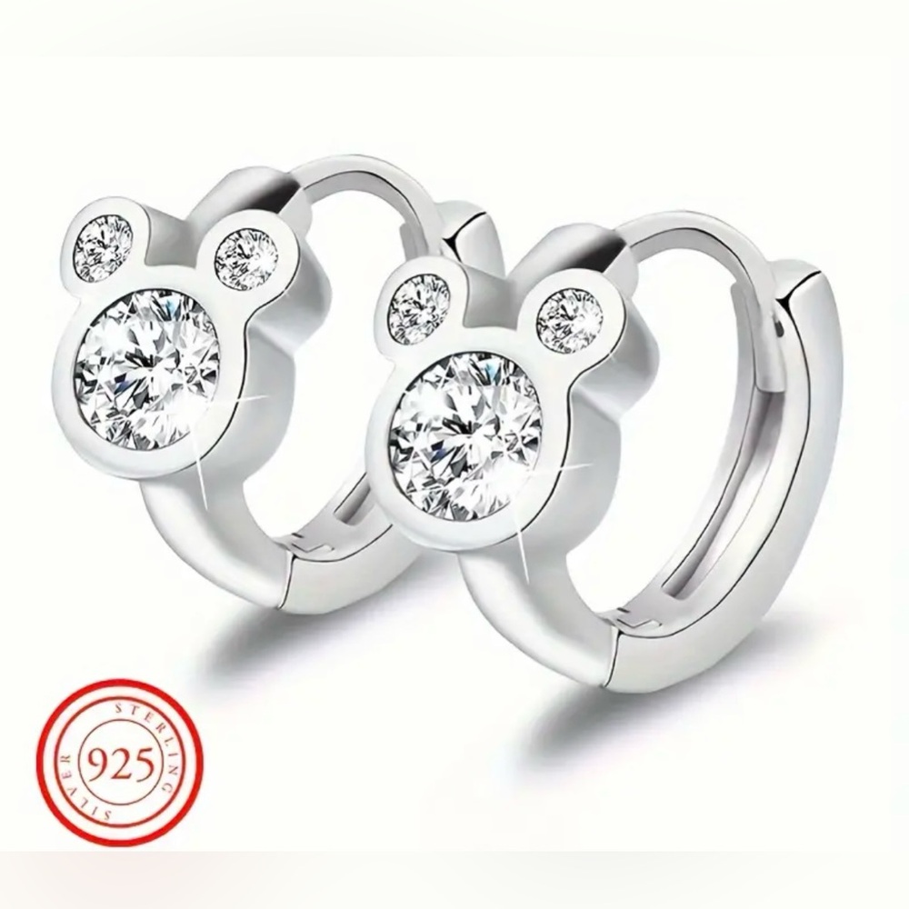 925 sterling silver hypoallergenic Disney-inspired minimalist hoops